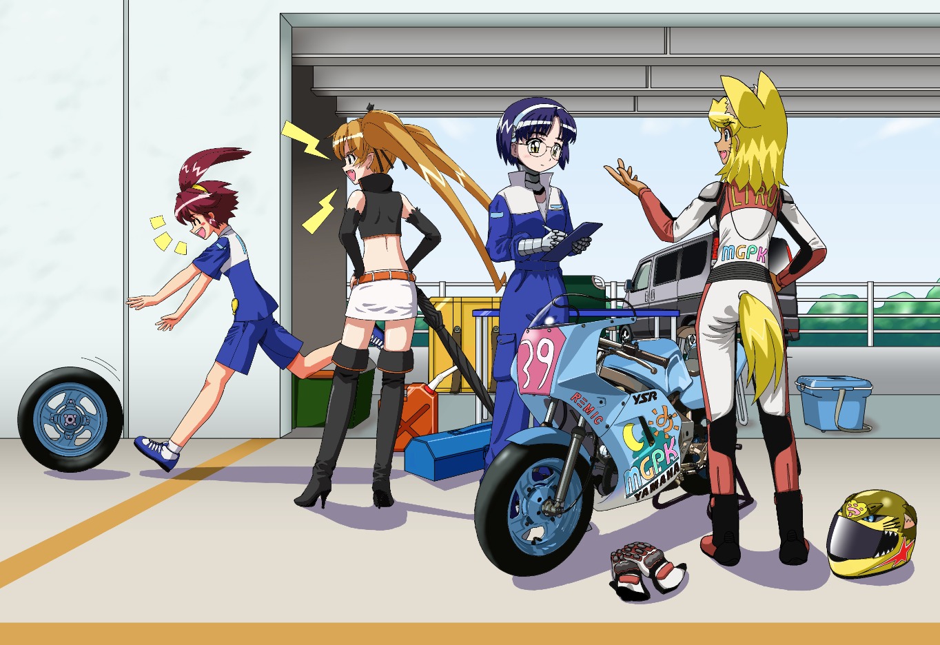 aiko, animal_ears, liru, magical_pokaan, megane, pachira, pointy_ears, tail