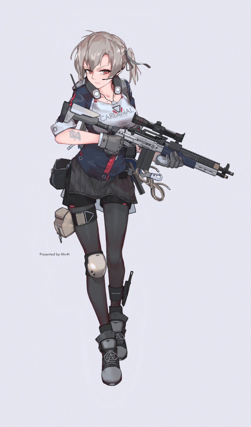 garter, gun, miv4t, pantyhose
