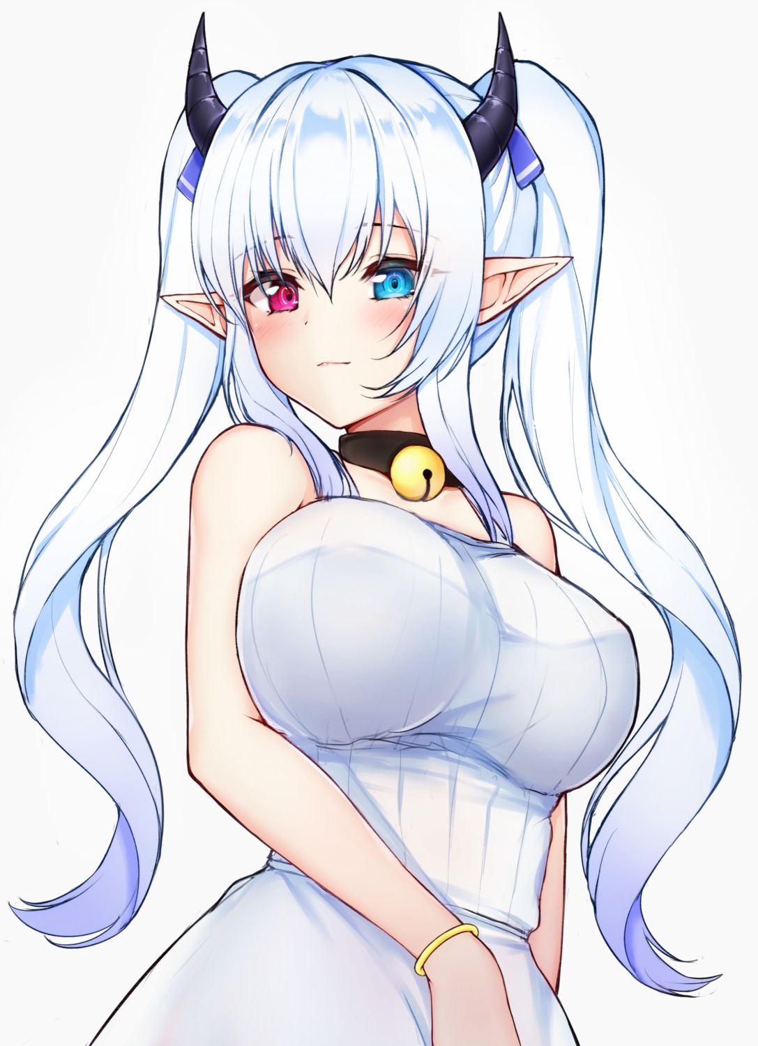benedia, heterochromia, horns, pointy_ears
