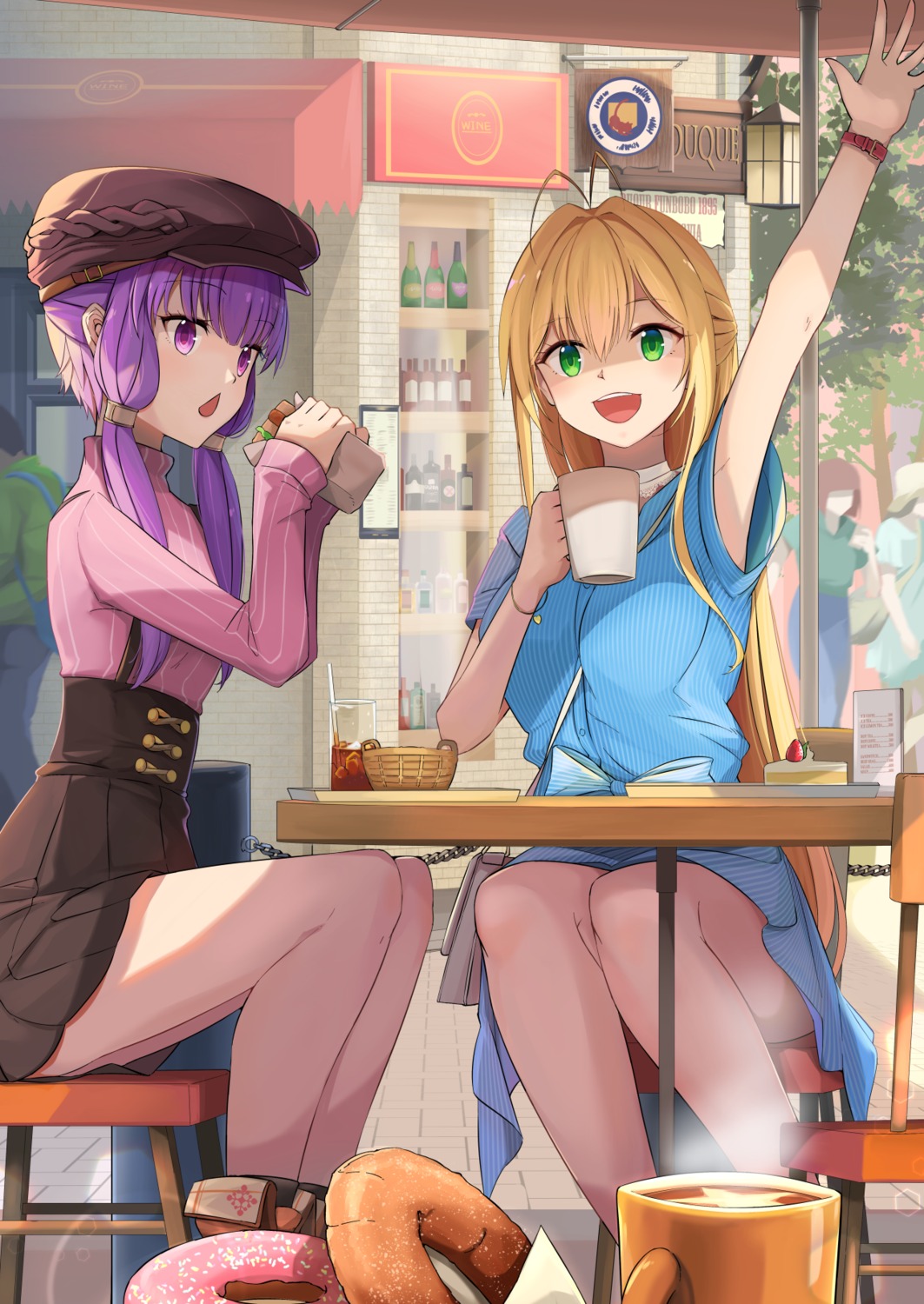 dress, skirt_lift, sora_no_tori, tsurumaki_maki, voiceroid, yuzuki_yukari