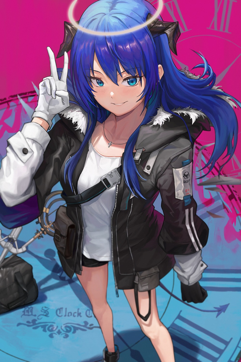 arknights, horns, ko-ma, mostima_(arknights), tail, wings