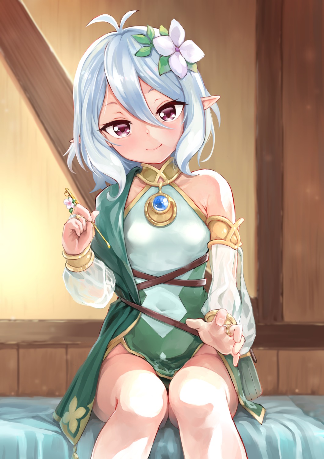 dress, kokkoro, pantsu, pointy_ears, princess_connect!, princess_connect!_re:dive, sota