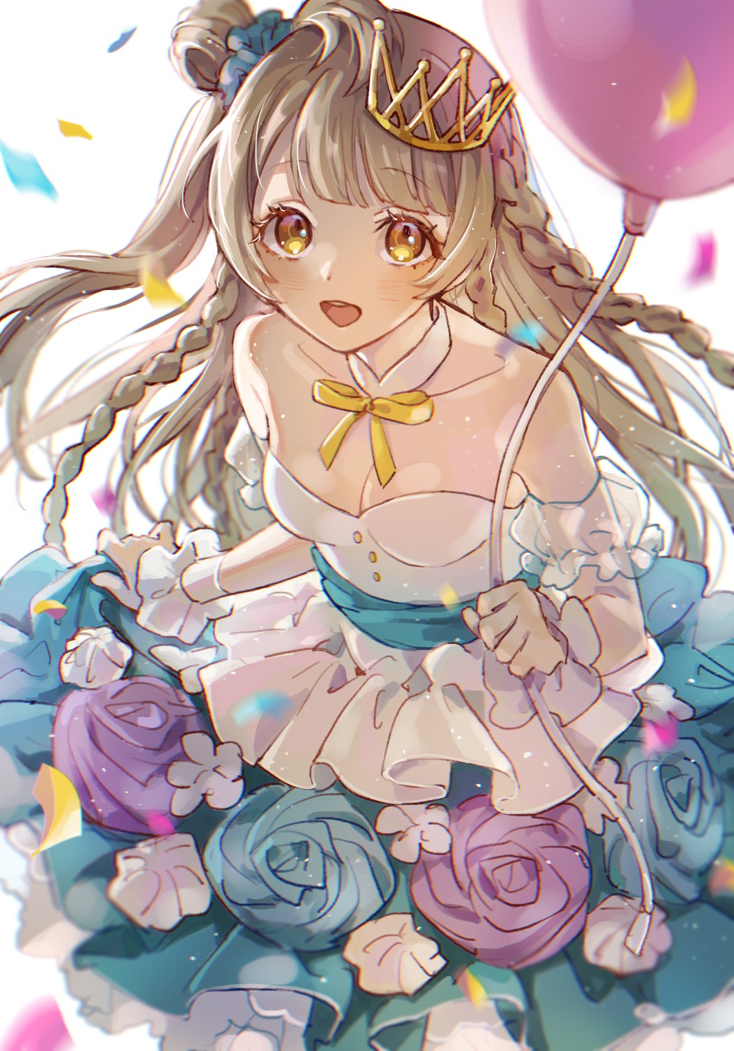 cleavage, dress, io_(sinking=carousel), love_live!, love_live!_(series), minami_kotori, no_bra