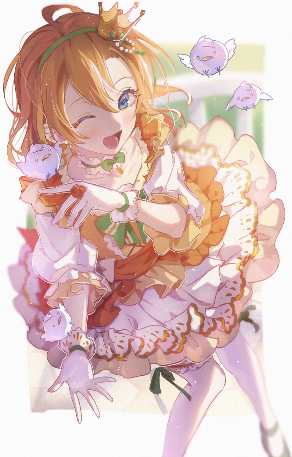 dress, io_(sinking=carousel), kousaka_honoka, love_live!, love_live!_(series), thighhighs