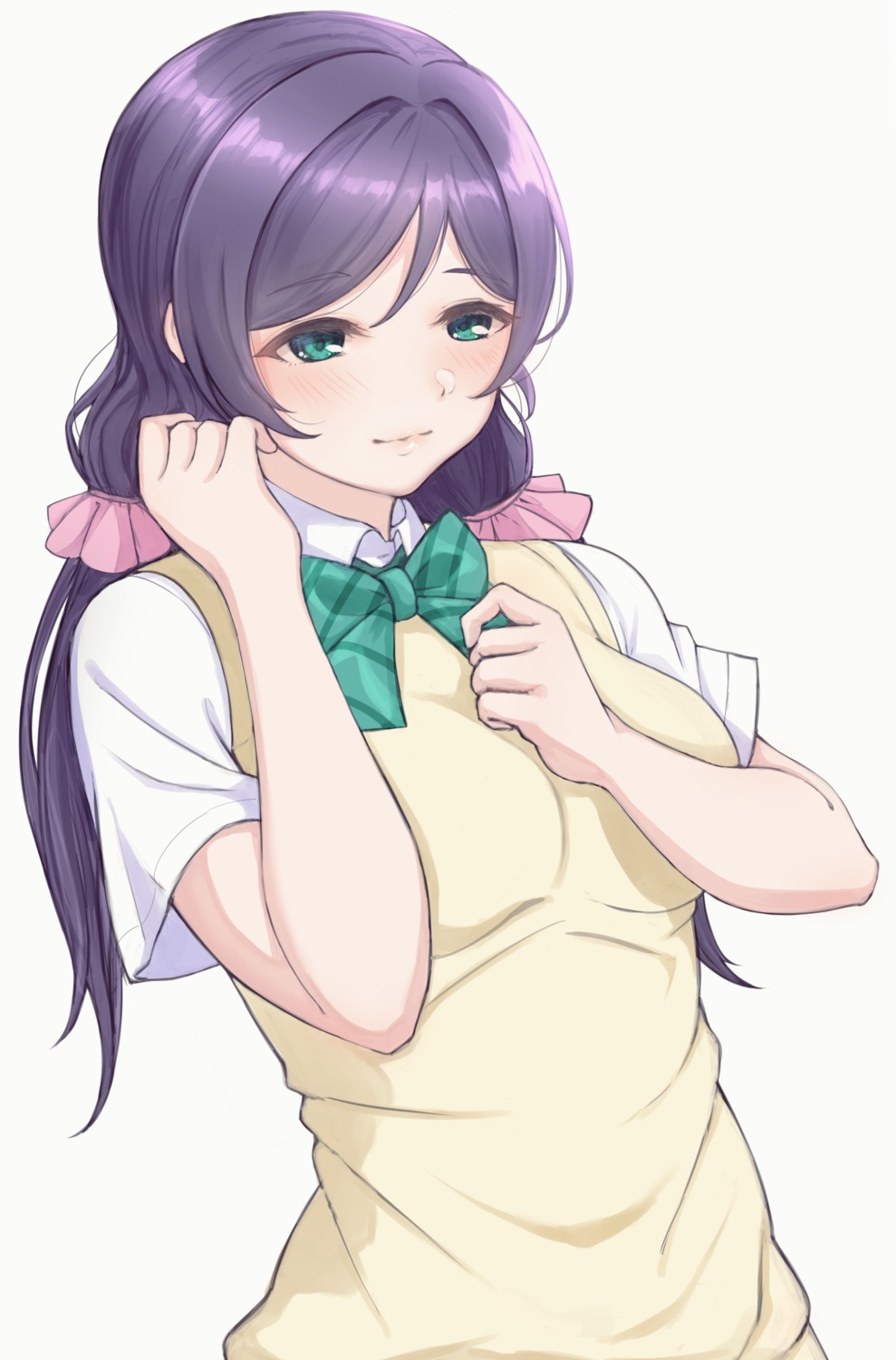 arhah, love_live!, love_live!_(series), seifuku, sweater, toujou_nozomi