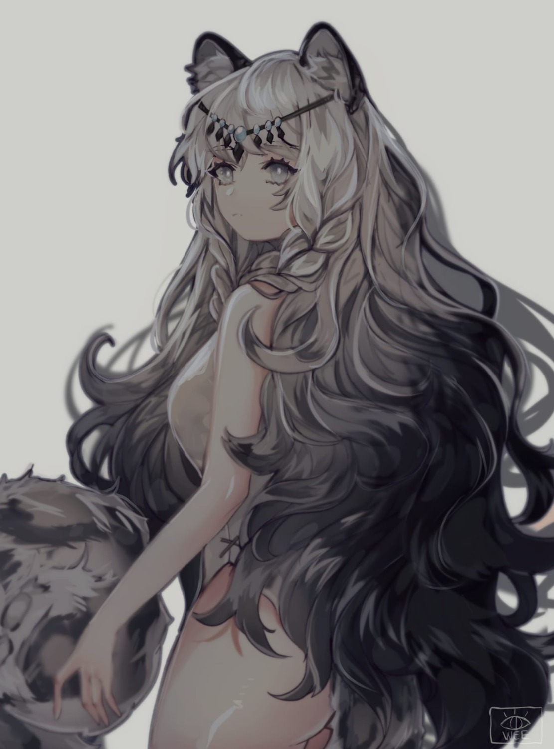 animal_ears, arknights, ass, awee, leotard, pramanix_(arknights), tail