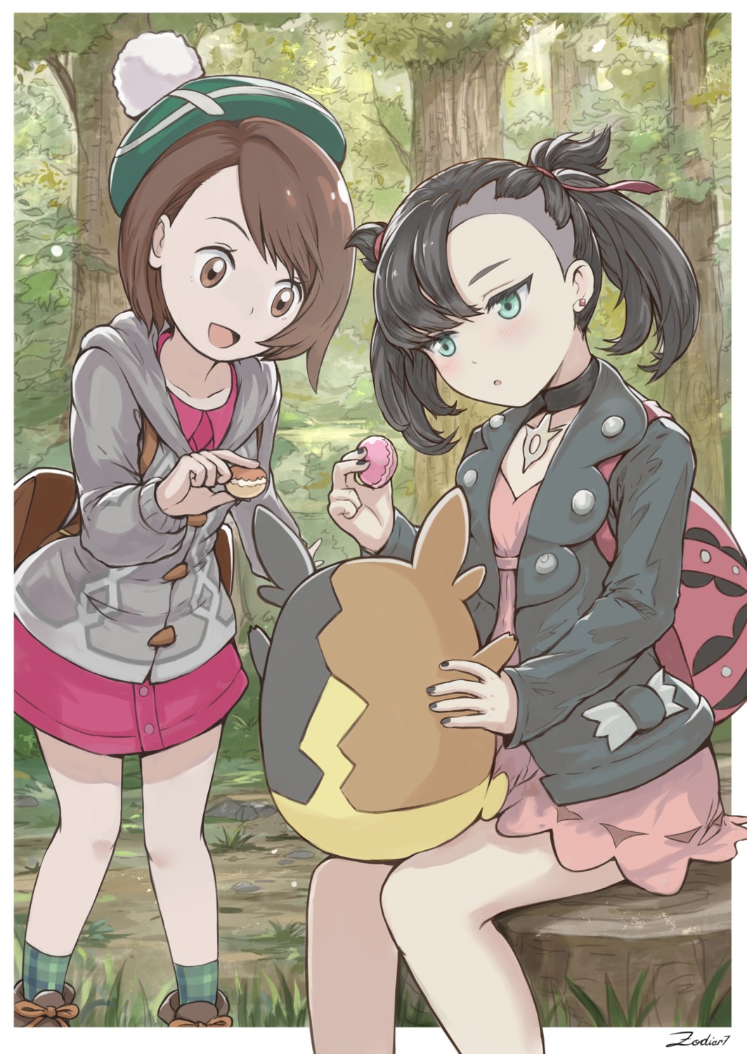 dress, edy_setiawan_wijaya, mary_(pokemon), morpeko, pokemon, pokemon_swsh, yuuri_(pokemon)