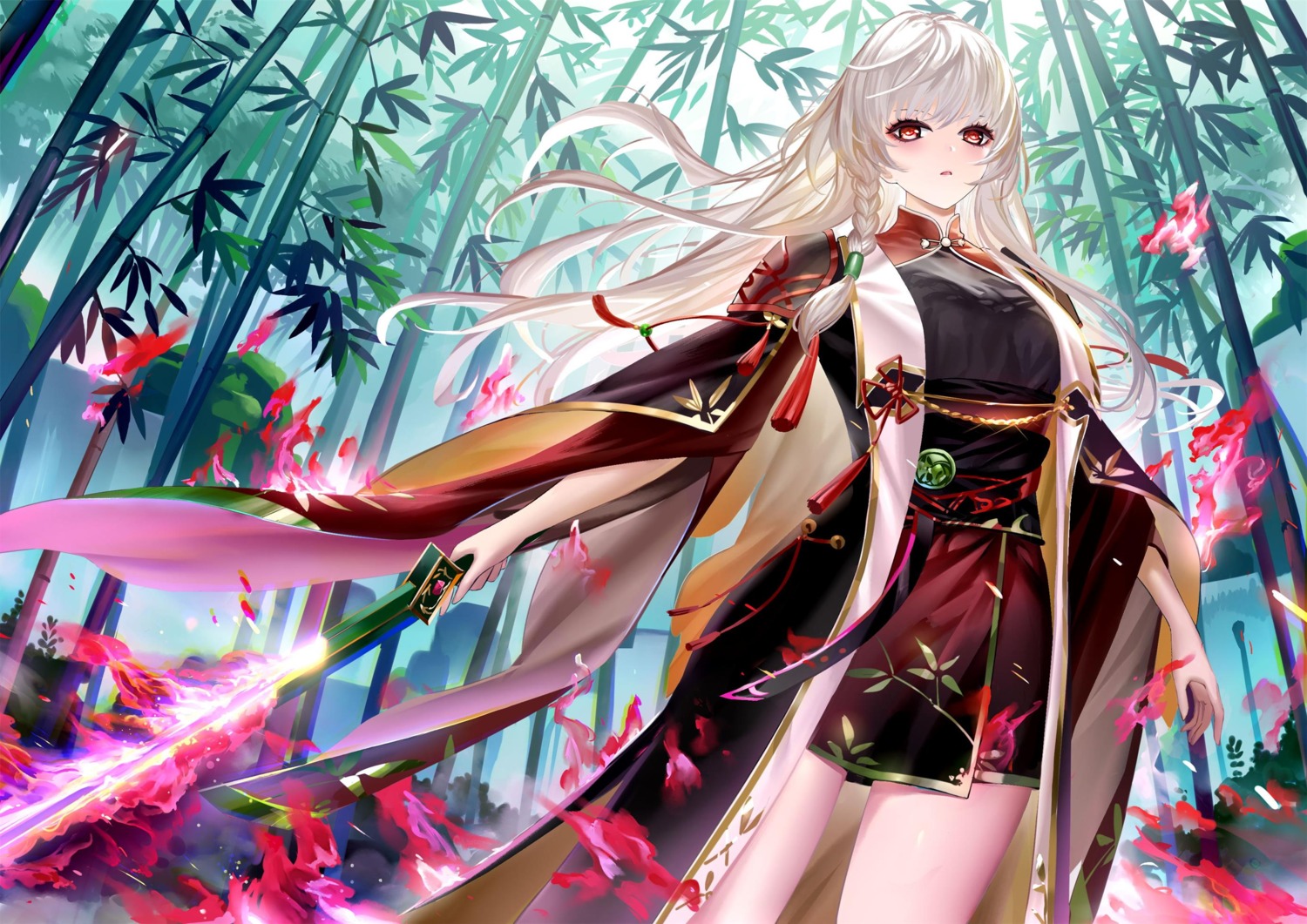 japanese_clothes, sword, tameiki