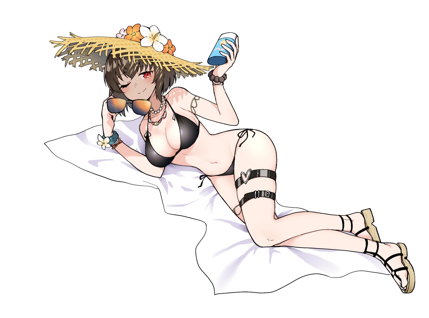 bikini, garter, junsuina_fujunbutsu, megane, swimsuits