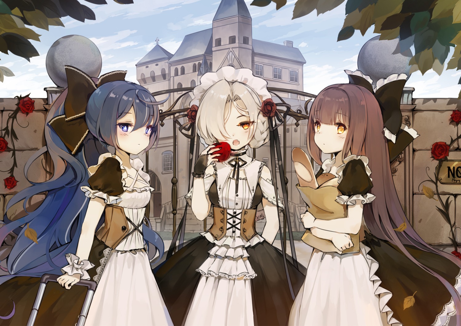 azur_lane, harutsuki_(azur_lane), maid, maya_g, sheffield_(azur_lane), yoizuki_(azur_lane)