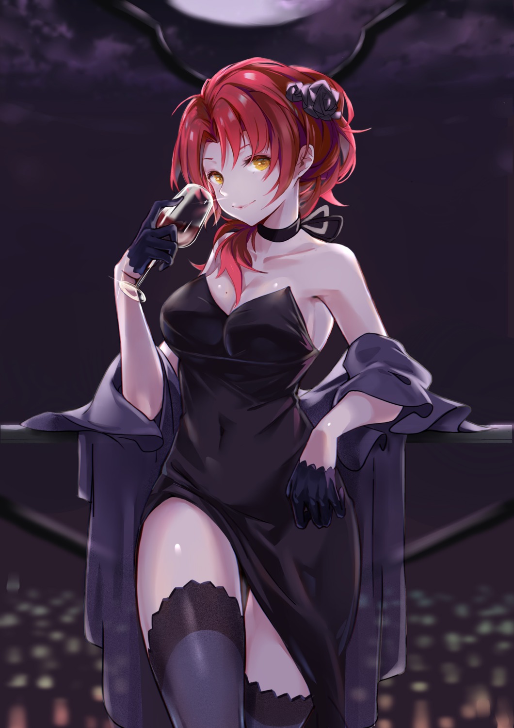 benghuai_xueyuan, dress, faaallen, honkai_impact, murata_himeko, thighhighs