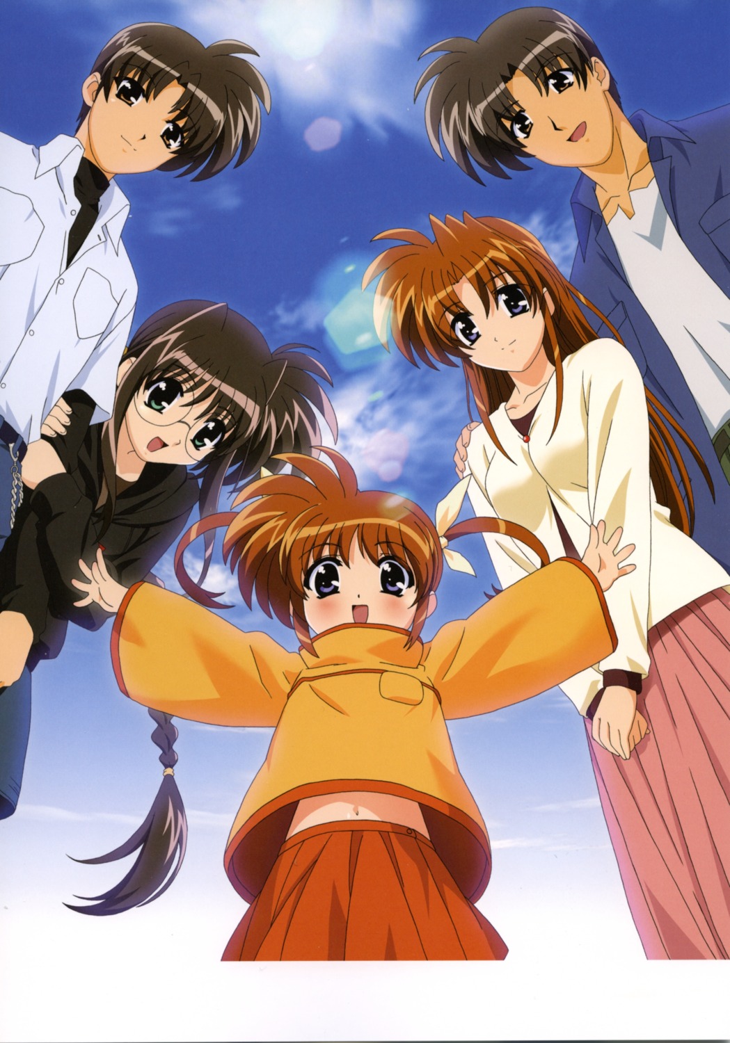 mahou_shoujo_lyrical_nanoha, okuda_yasuhiro, takamachi_kyoya, takamachi_miyuki, takamachi_momoko, takamachi_nanoha, takamachi_shiro