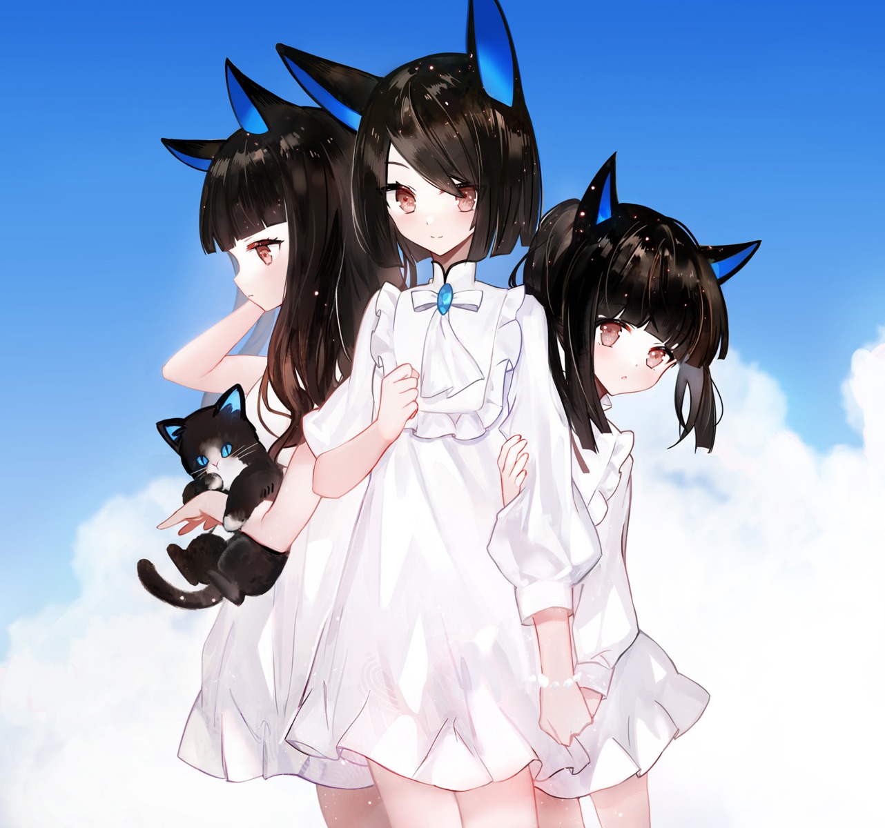 animal_ears, dress, juexing_(moemoe3345), neko, nekomimi