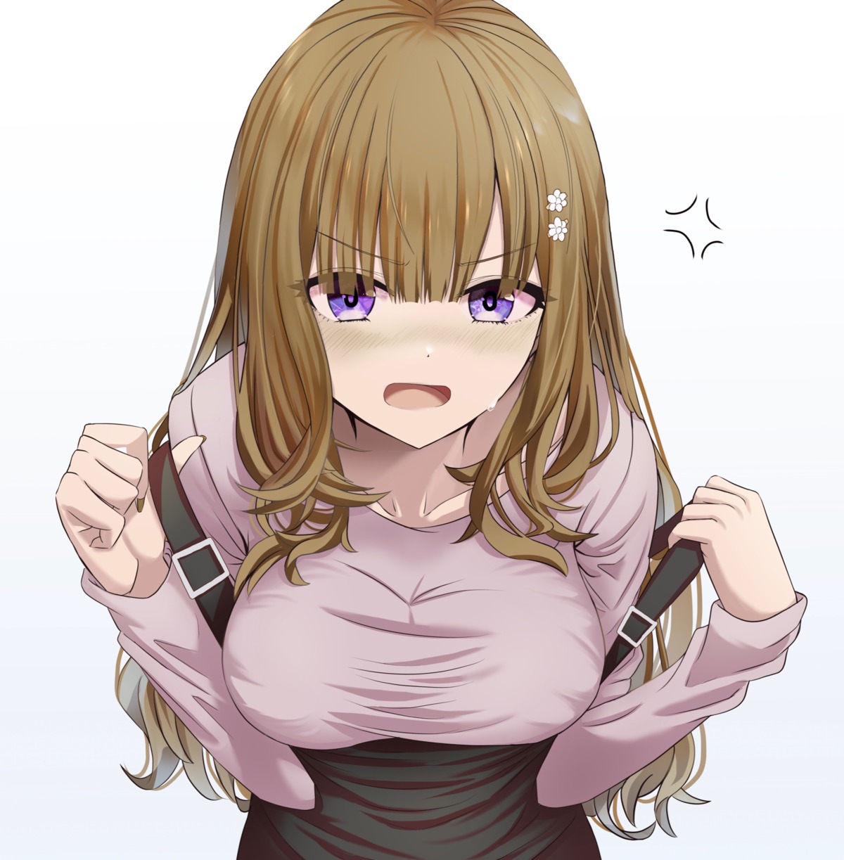 overalls, ryouta_(ryouta335), suou_momoko, sweater, the_idolm@ster, the_idolm@ster_million_live!, undressing
