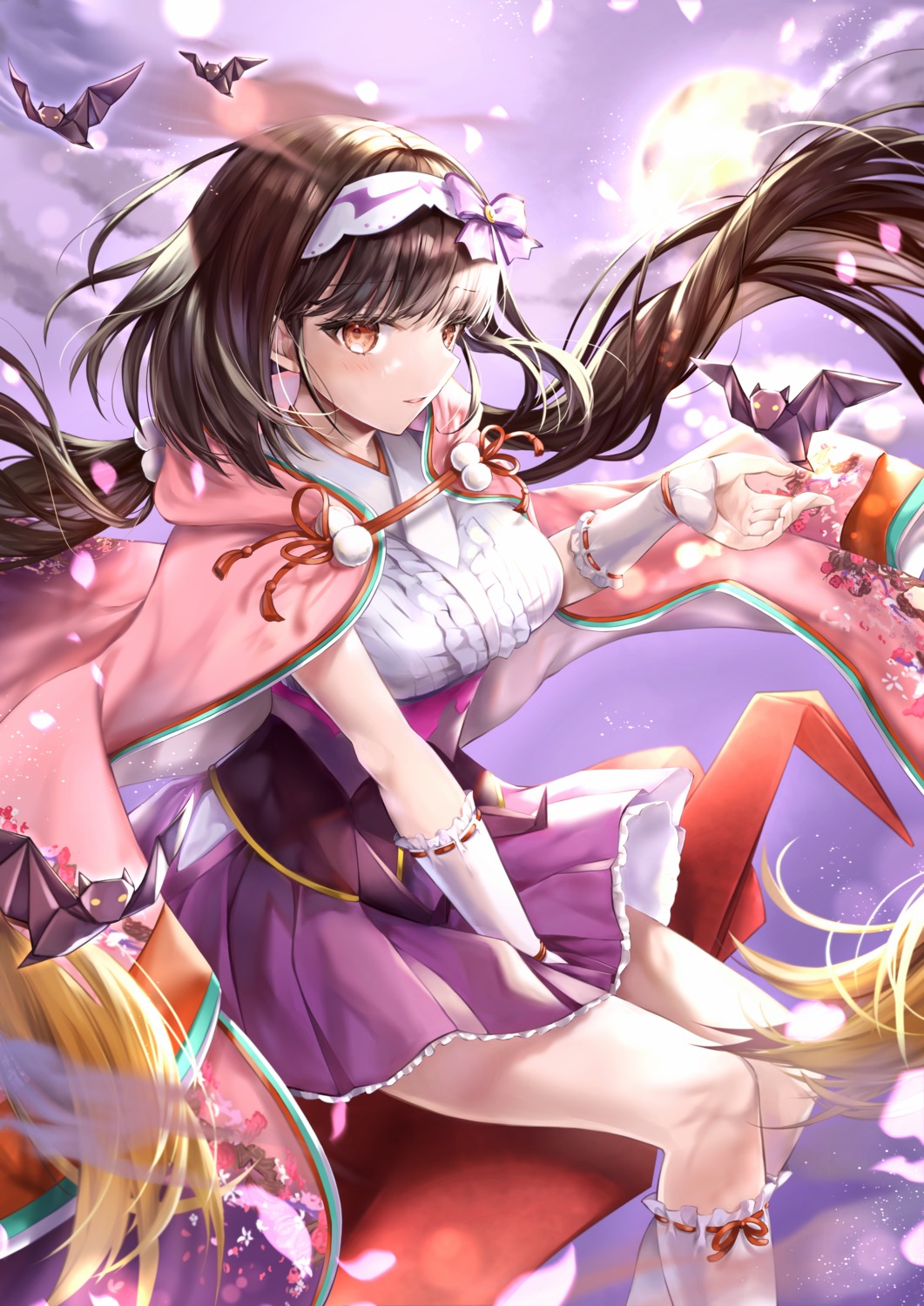 fate/grand_order, hane_yuki, japanese_clothes, osakabehime_(fate), skirt_lift