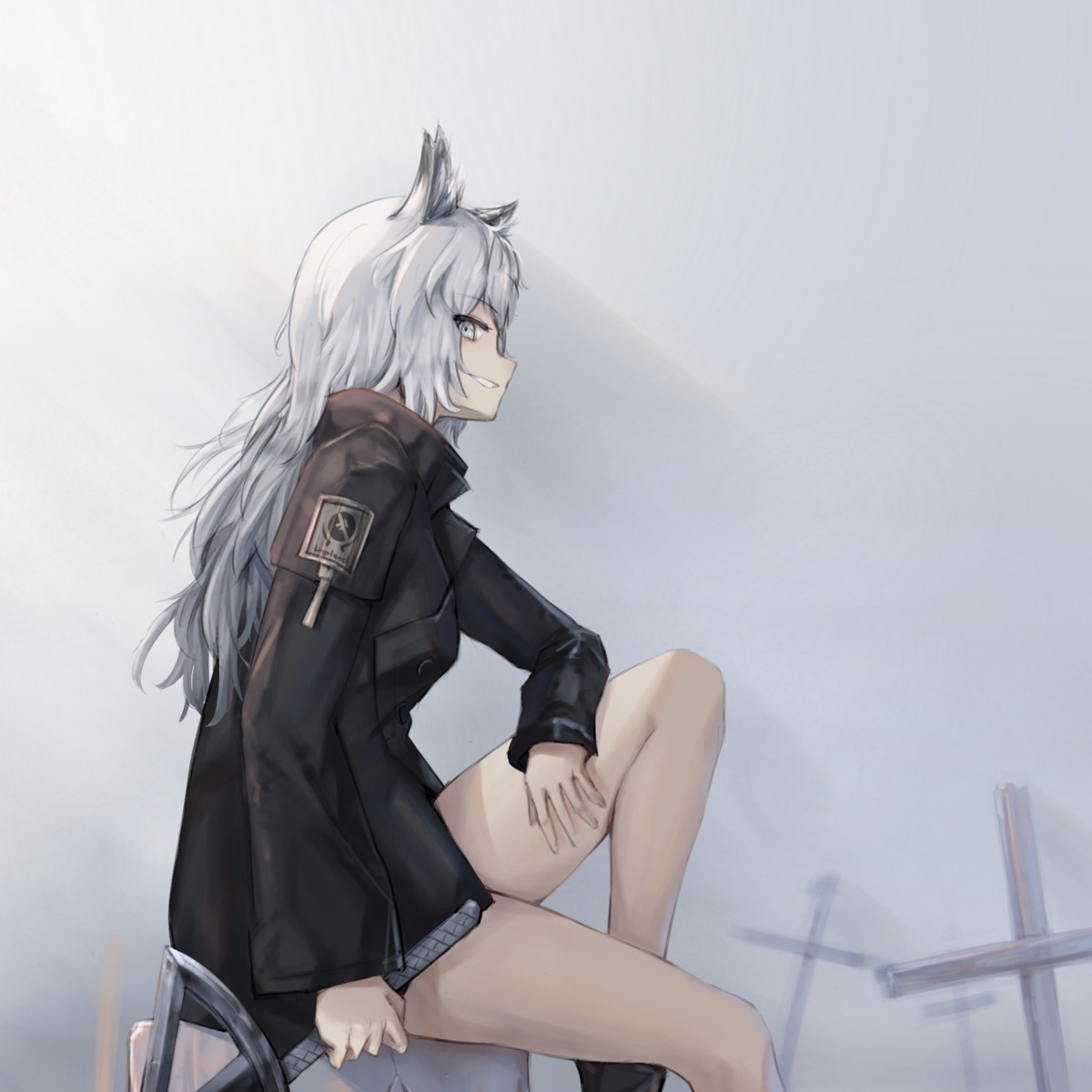 animal_ears, arknights, eyyy, lappland_(arknights), sword