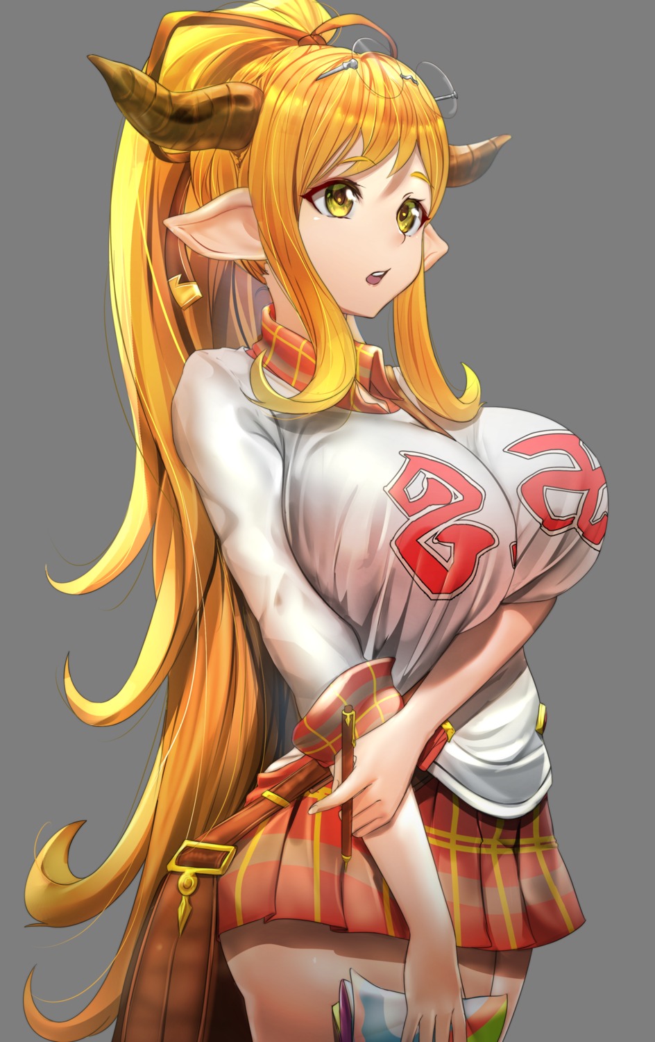 braco, granblue_fantasy, horns, pointy_ears, sarya_(granblue_fantasy)