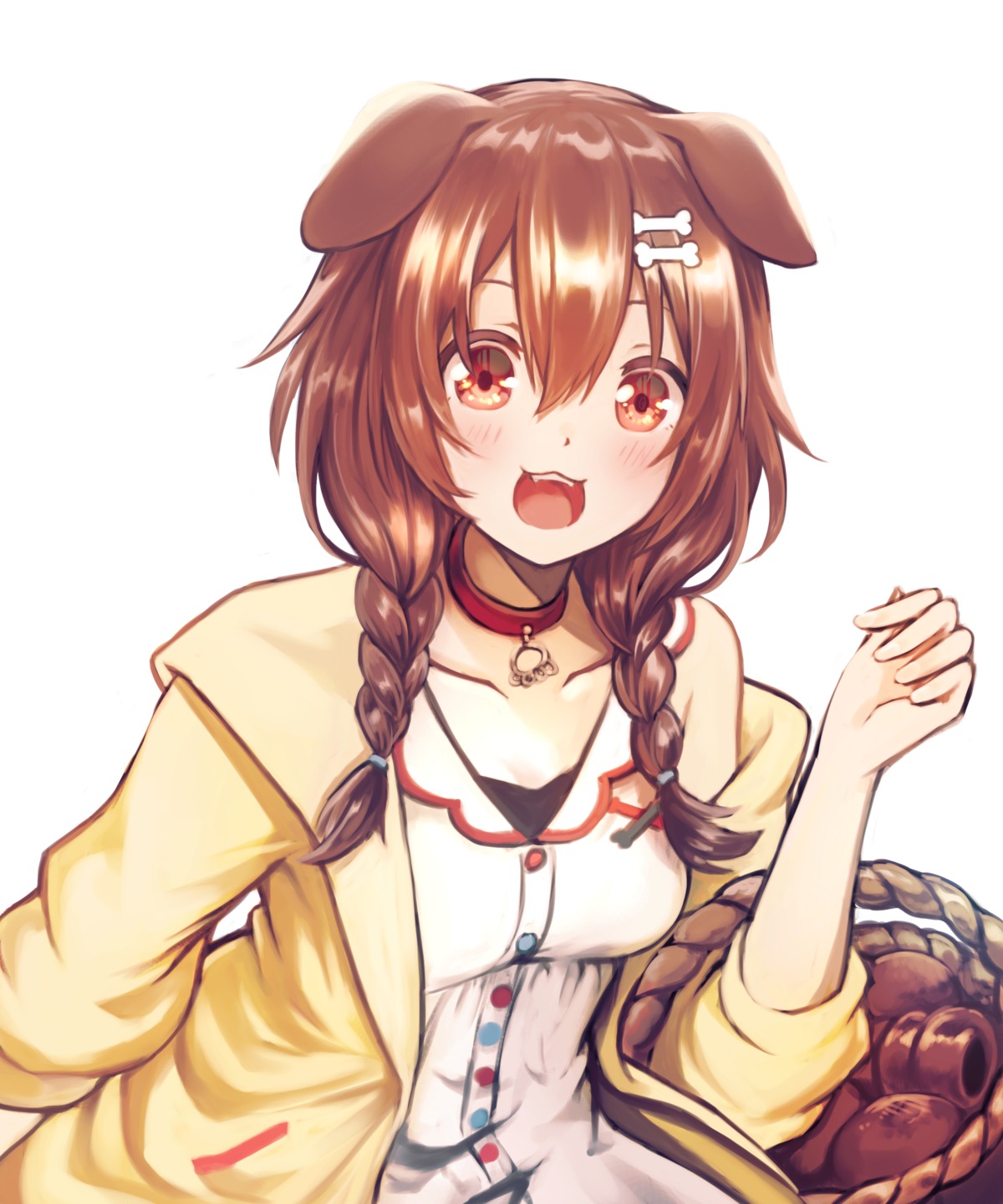 animal_ears, dress, hololive, hololive_gamers, inugami_korone, inumimi, kutar22