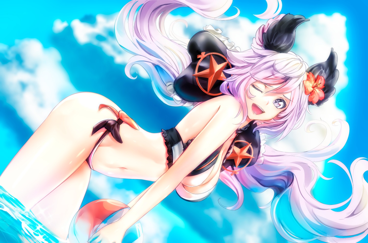 animal_ears, bikini, braco, granblue_fantasy, satyros_(granblue_fantasy), swimsuits, wet