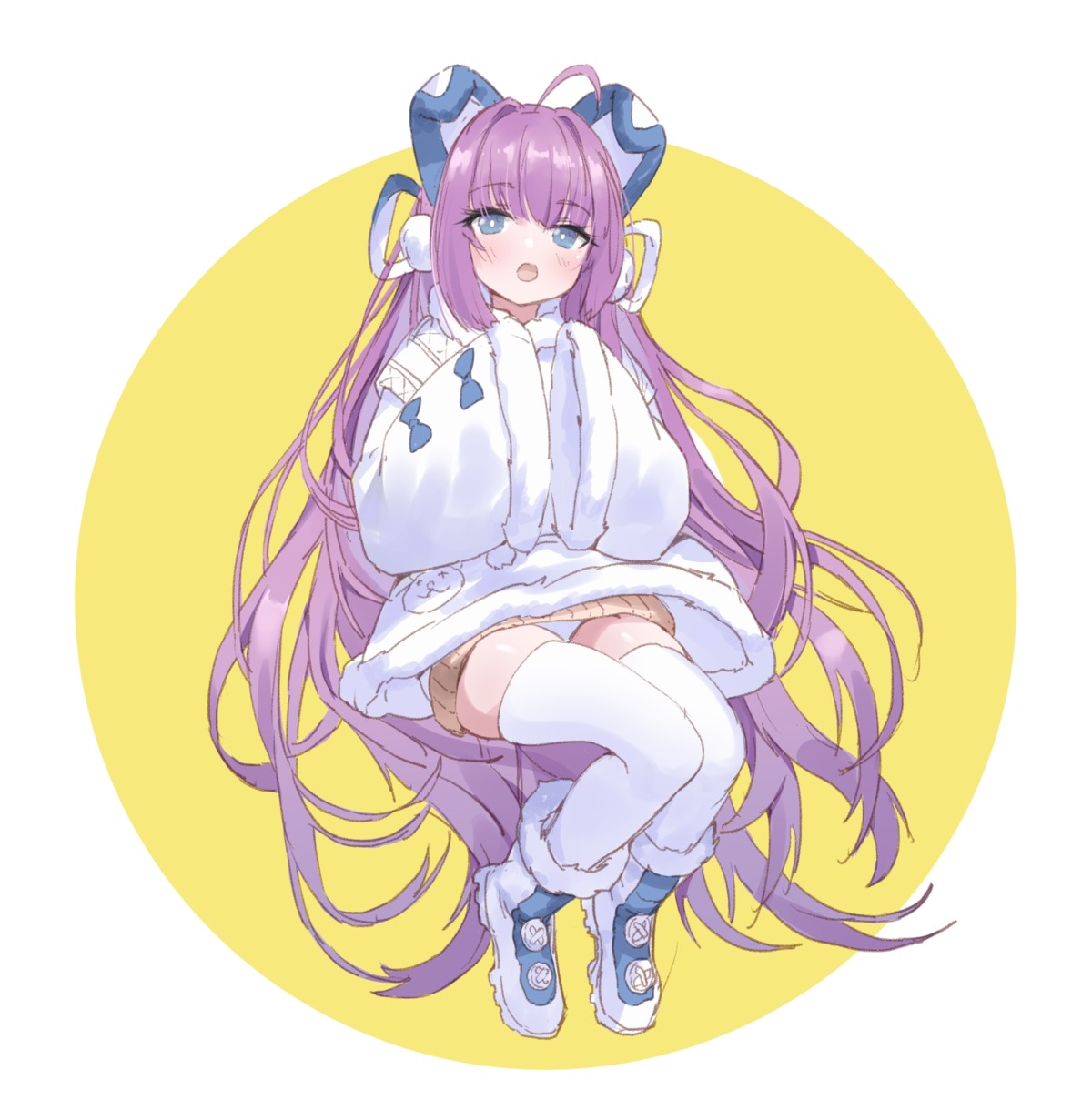 animal_ears, azur_lane, deatheach, pantsu, sweater, tashkent_(azur_lane), thighhighs