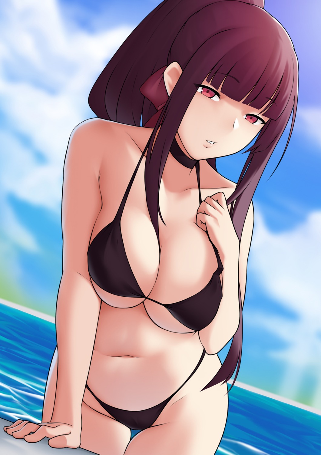 bikini, bushidokuroi, girls_frontline, swimsuits, wa2000_(girls_frontline)