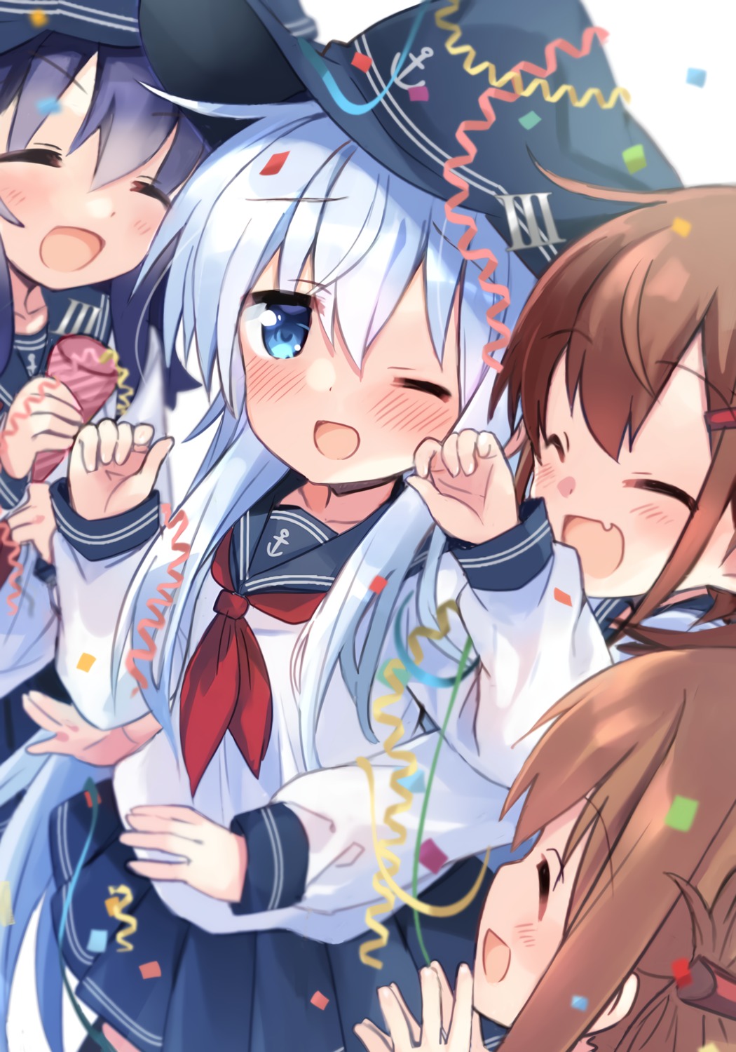akatsuki_(kancolle), hibiki_(kancolle), hizuki_yayoi, ikazuchi_(kancolle), inazuma_(kancolle), kantai_collection, seifuku, thighhighs