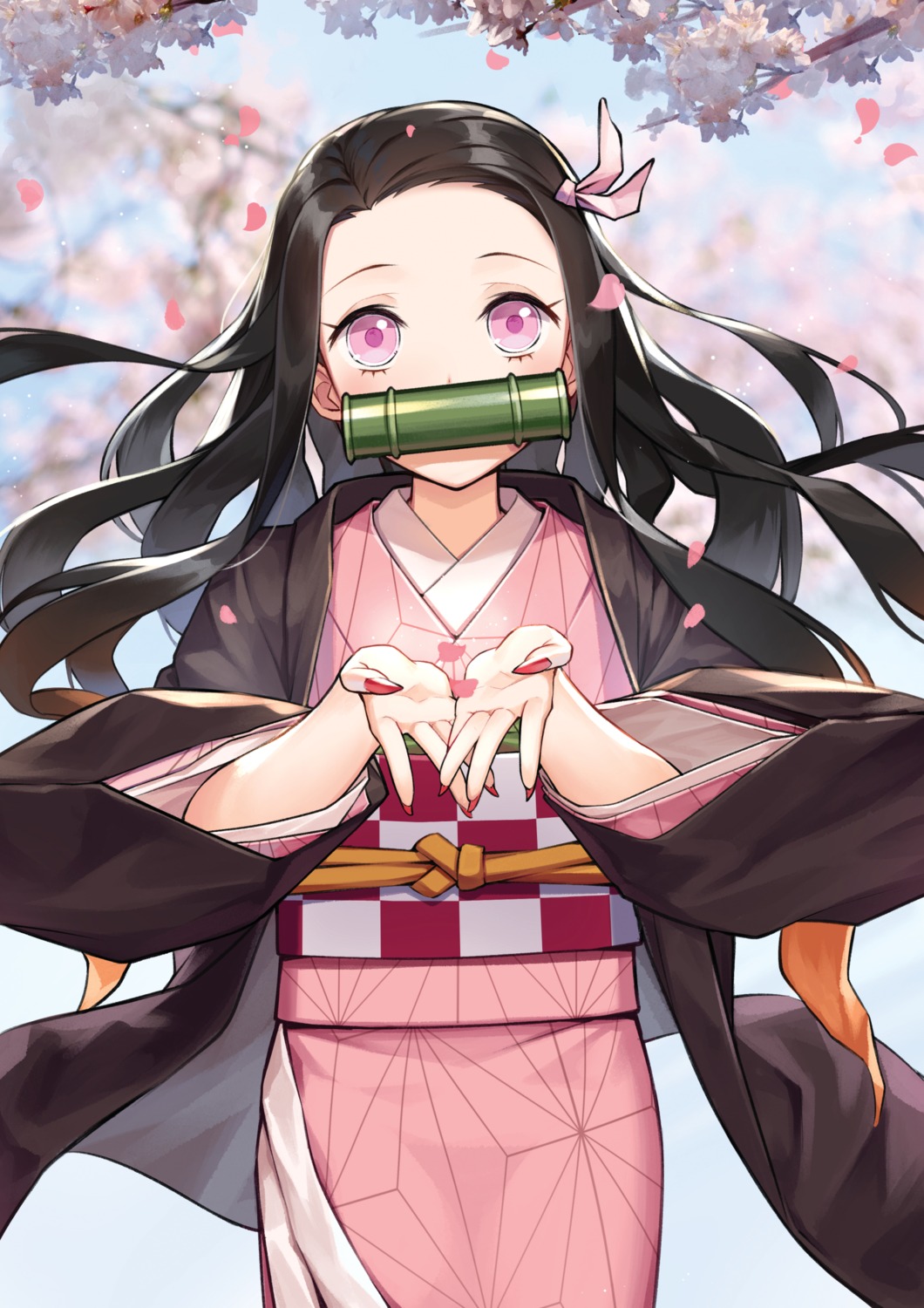 japanese_clothes, kamado_nezuko, kimetsu_no_yaiba, siriuflong