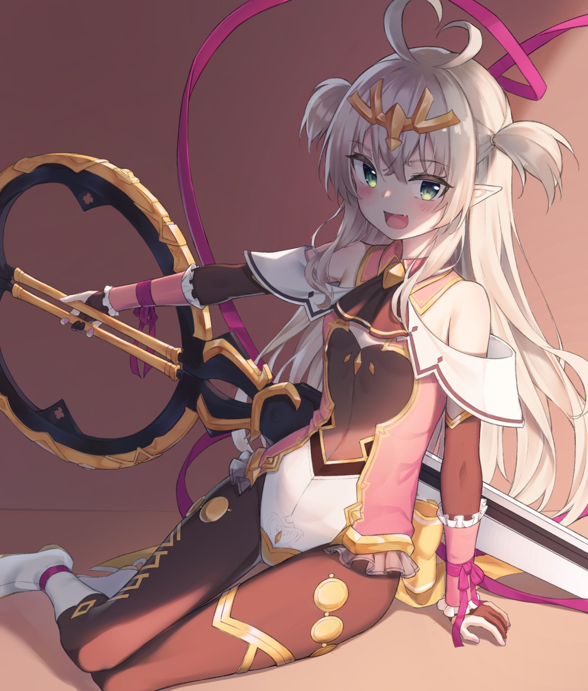 epic7, heels, leotard, lkjun_(jg010118), pantyhose, pointy_ears, sword