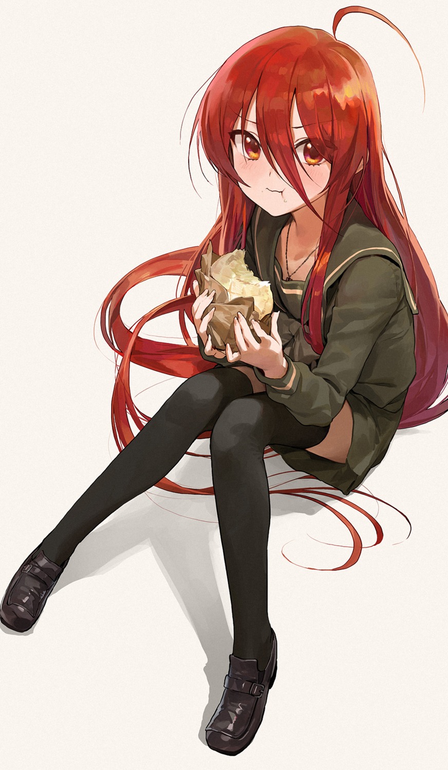modare, seifuku, shakugan_no_shana, shana, skirt_lift, thighhighs