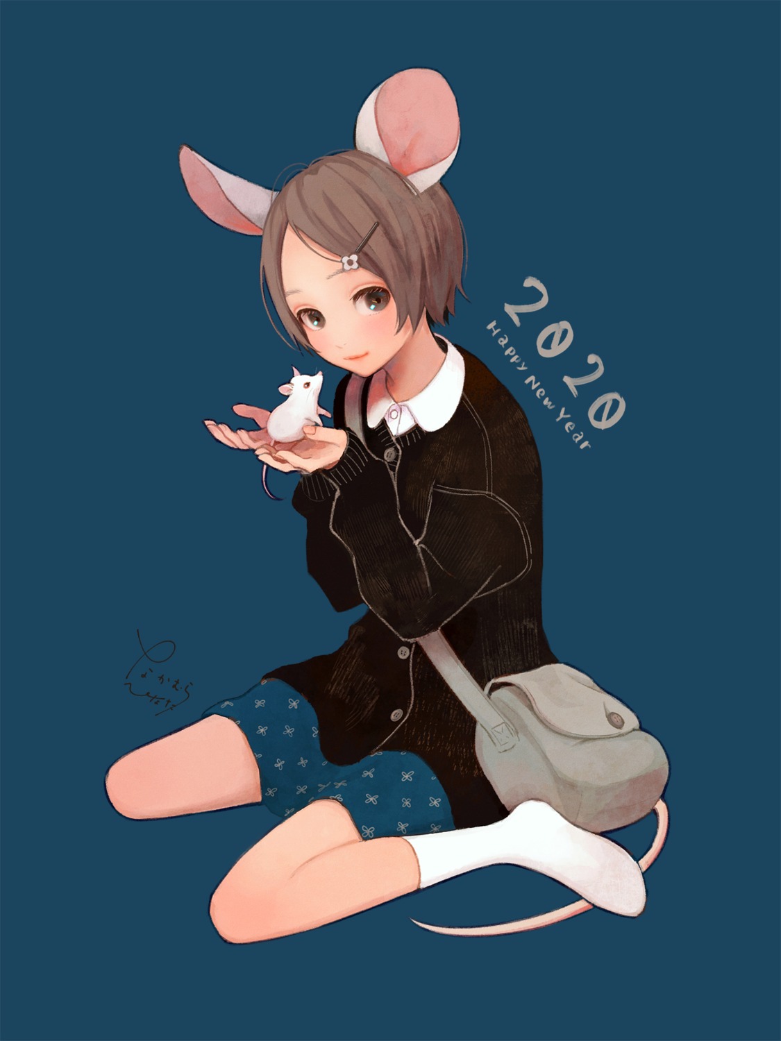 animal_ears, nakamura_hinata, seifuku, sweater, tail