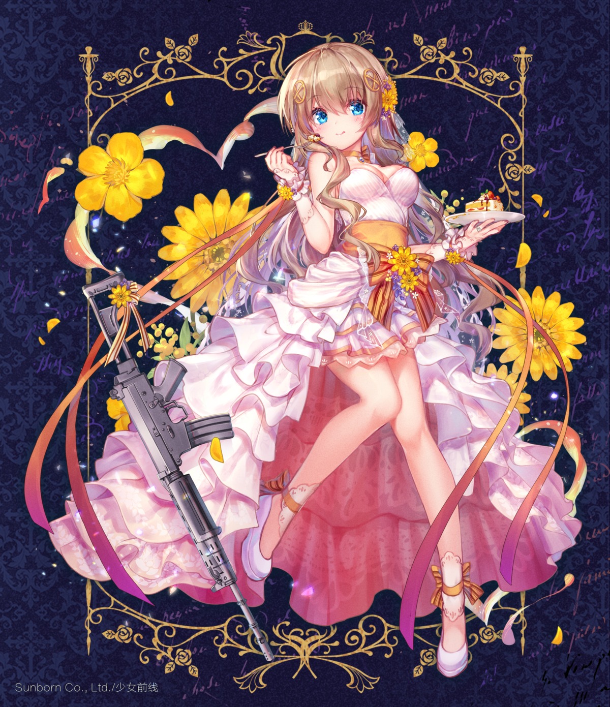 cleavage, dress, fn_fnc_(girls_frontline), girls_frontline, gun, jiang-ge, see_through