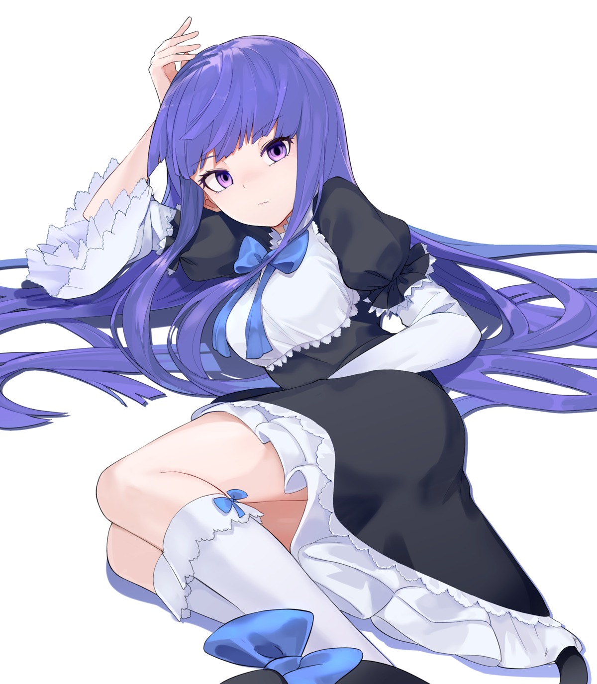 frederica_bernkastel, gothic_lolita, lolita_fashion, sanmaruni, skirt_lift, tail, umineko_no_naku_koro_ni