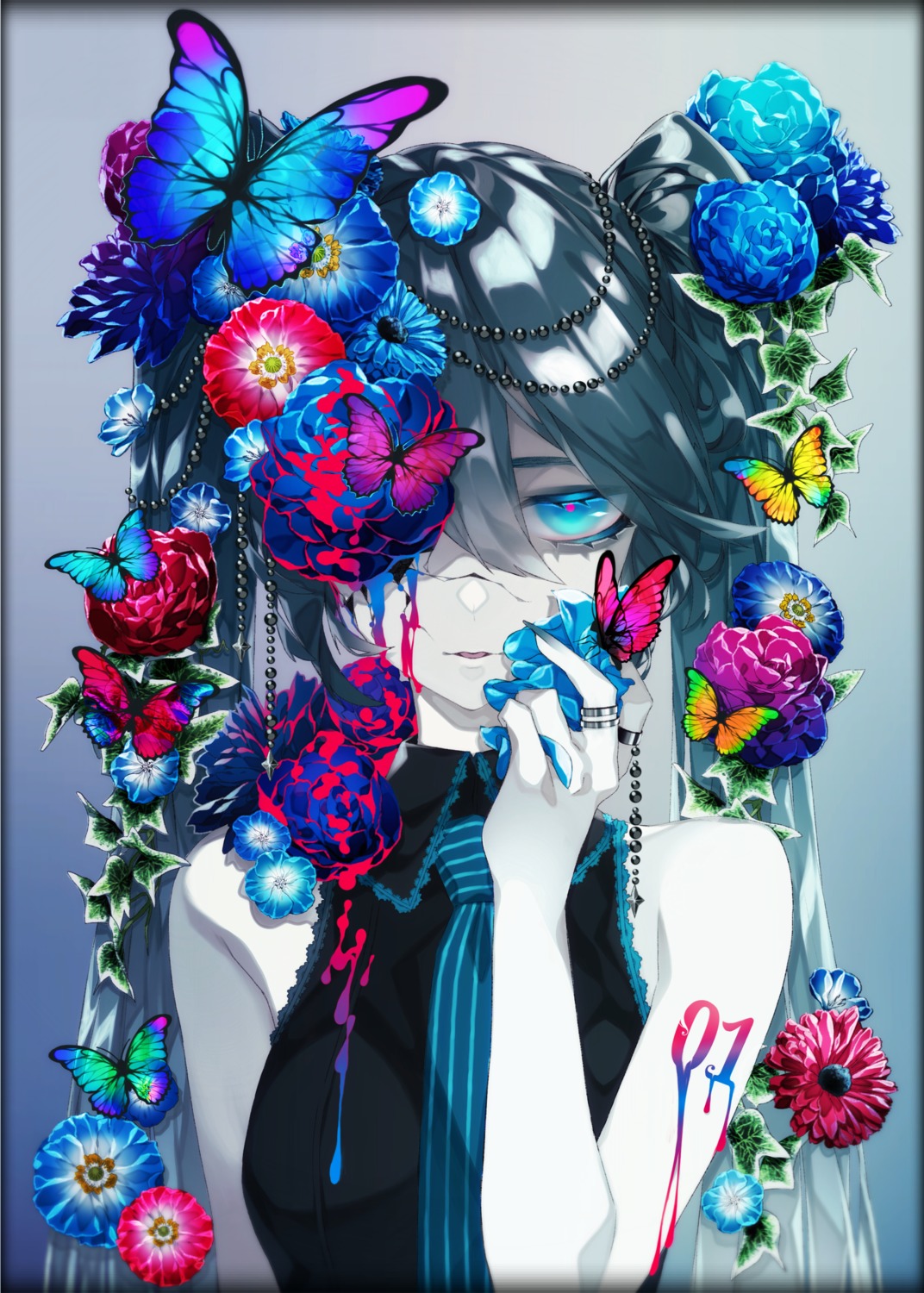 1055, hatsune_miku, tattoo, vocaloid