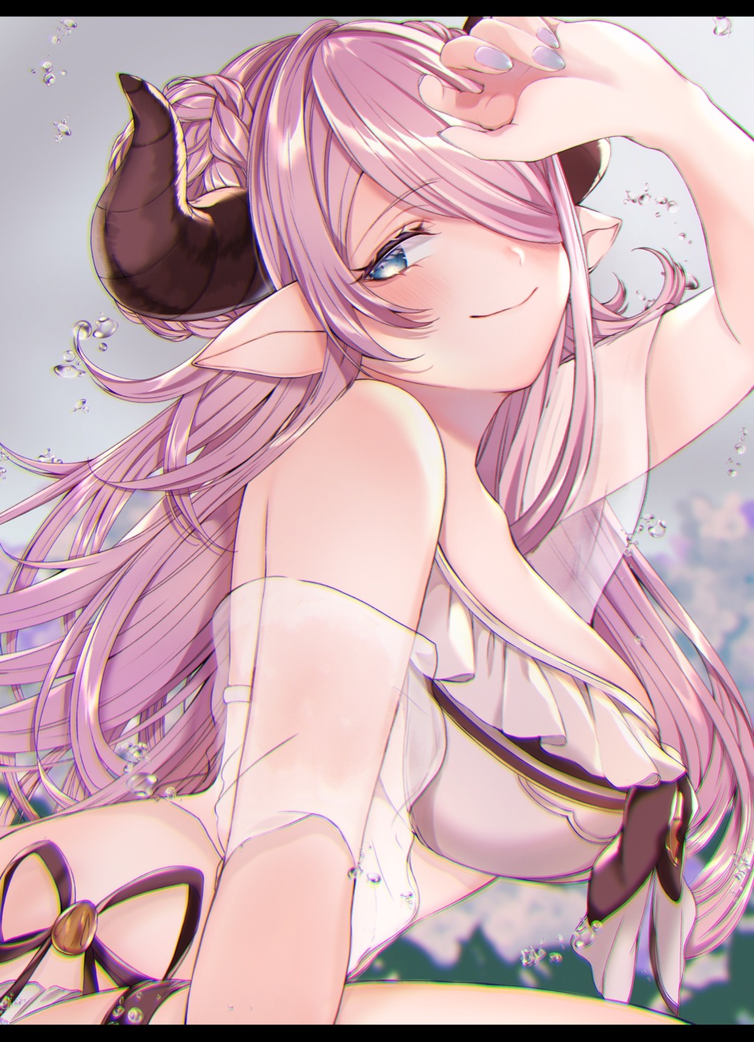 chitose_(chi_candy), granblue_fantasy, horns, narumeia_(granblue_fantasy), pointy_ears
