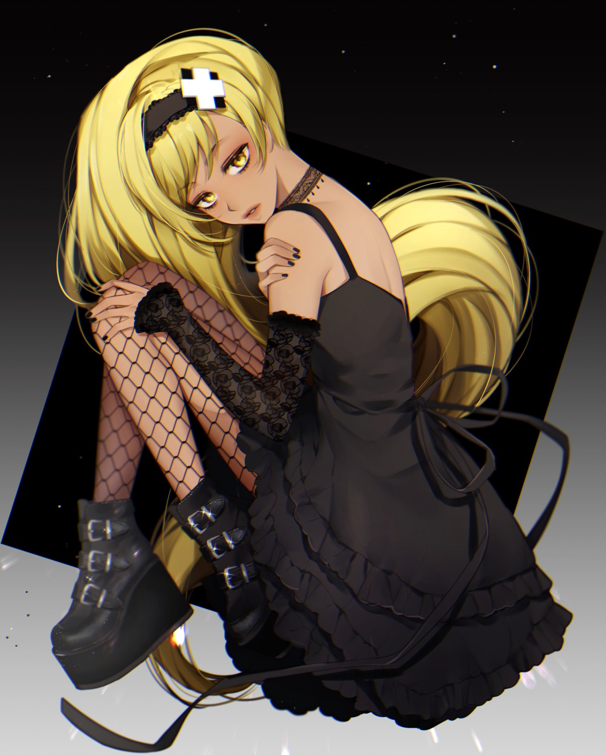 bamme, dia, dress, fishnets, pantyhose, shugo_chara!, skirt_lift