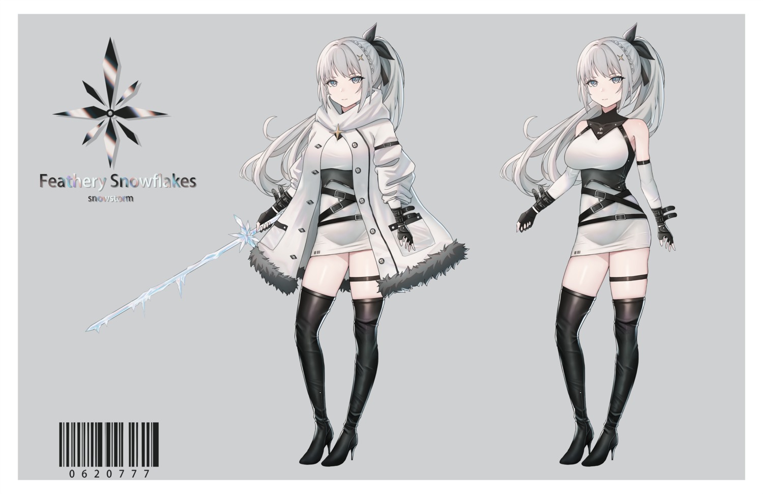 aer7o, character_design, dress, garter, heels, sword, thighhighs