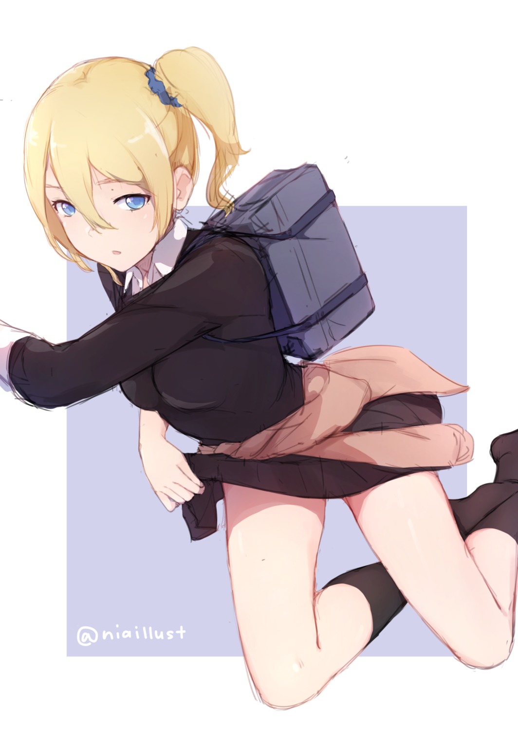 hayasaka_ai, kaguya-sama_wa_kokurasetai_~tensai-tachi_no_renai_zunousen~, niaillust, seifuku, sketch, skirt_lift, sweater