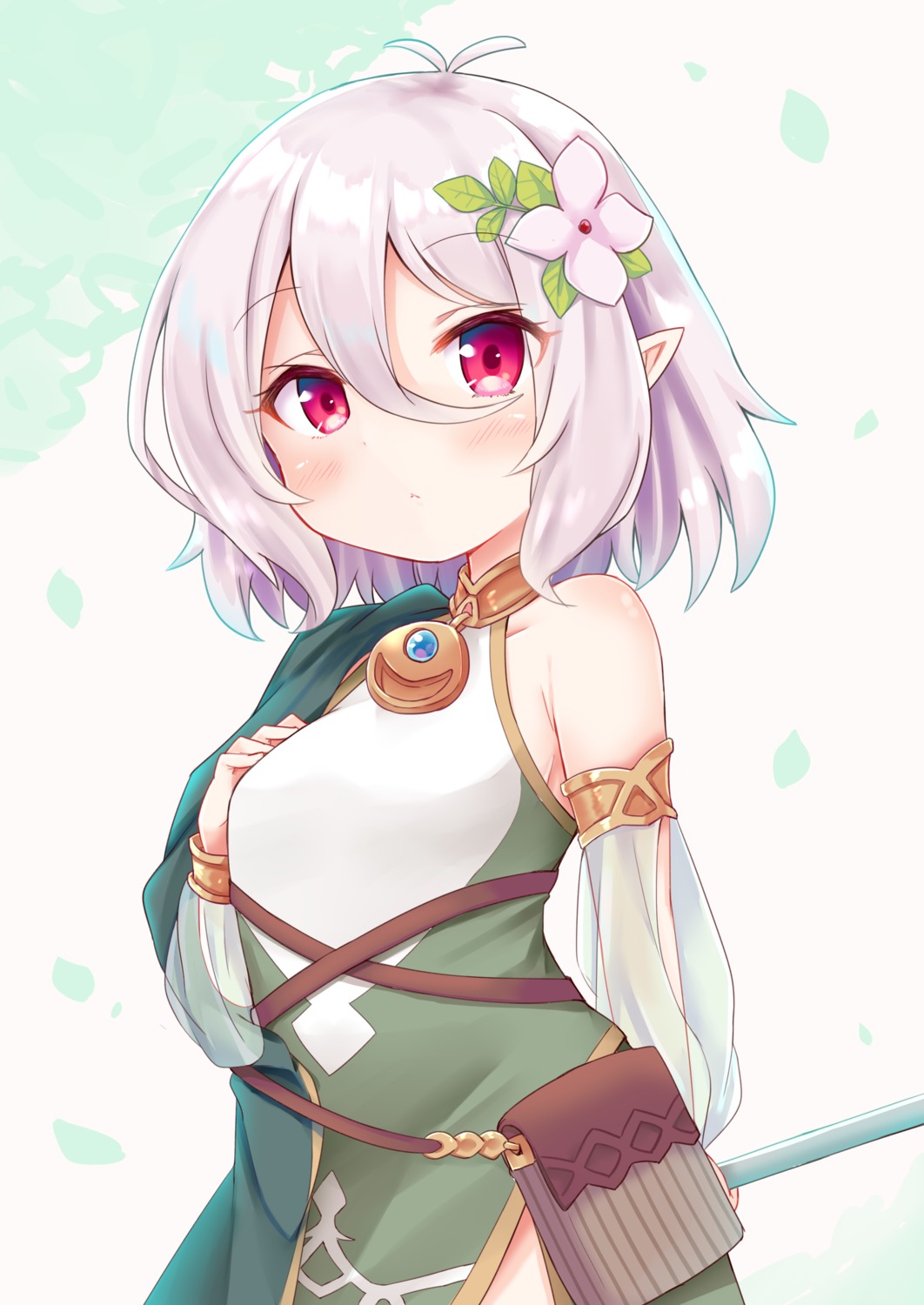 dress, kokkoro, kurumizawa_ruri, pointy_ears, princess_connect!, princess_connect!_re:dive