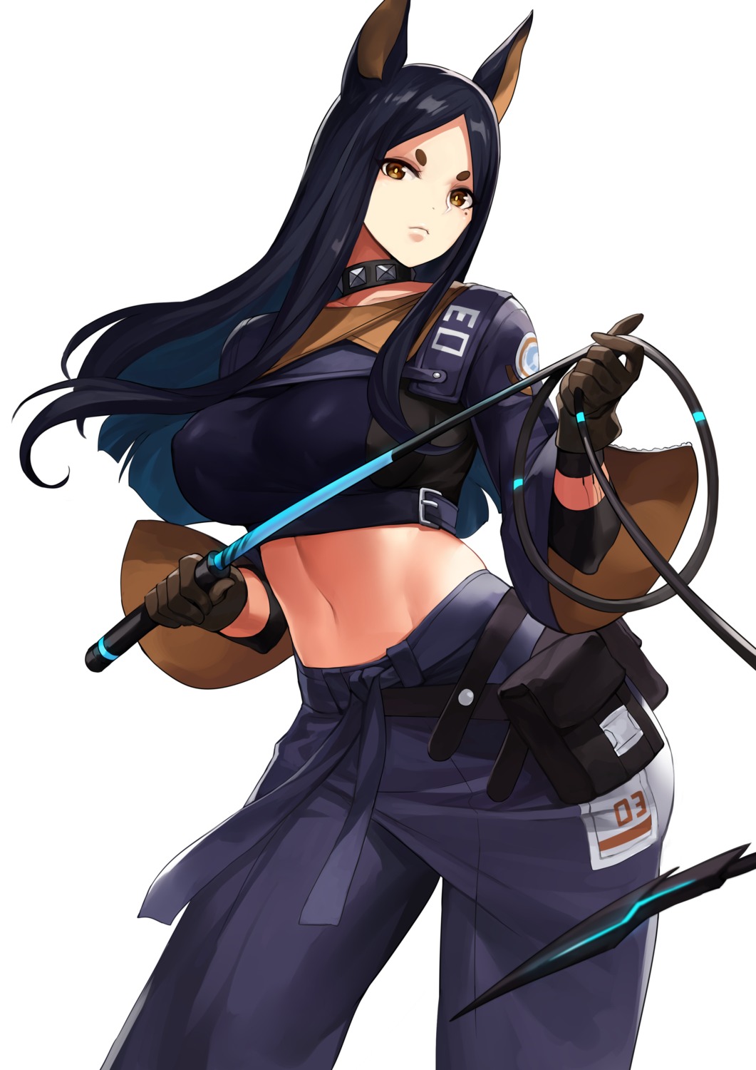animal_ears, arknights, dobermann_(arknights), knatb, weapon