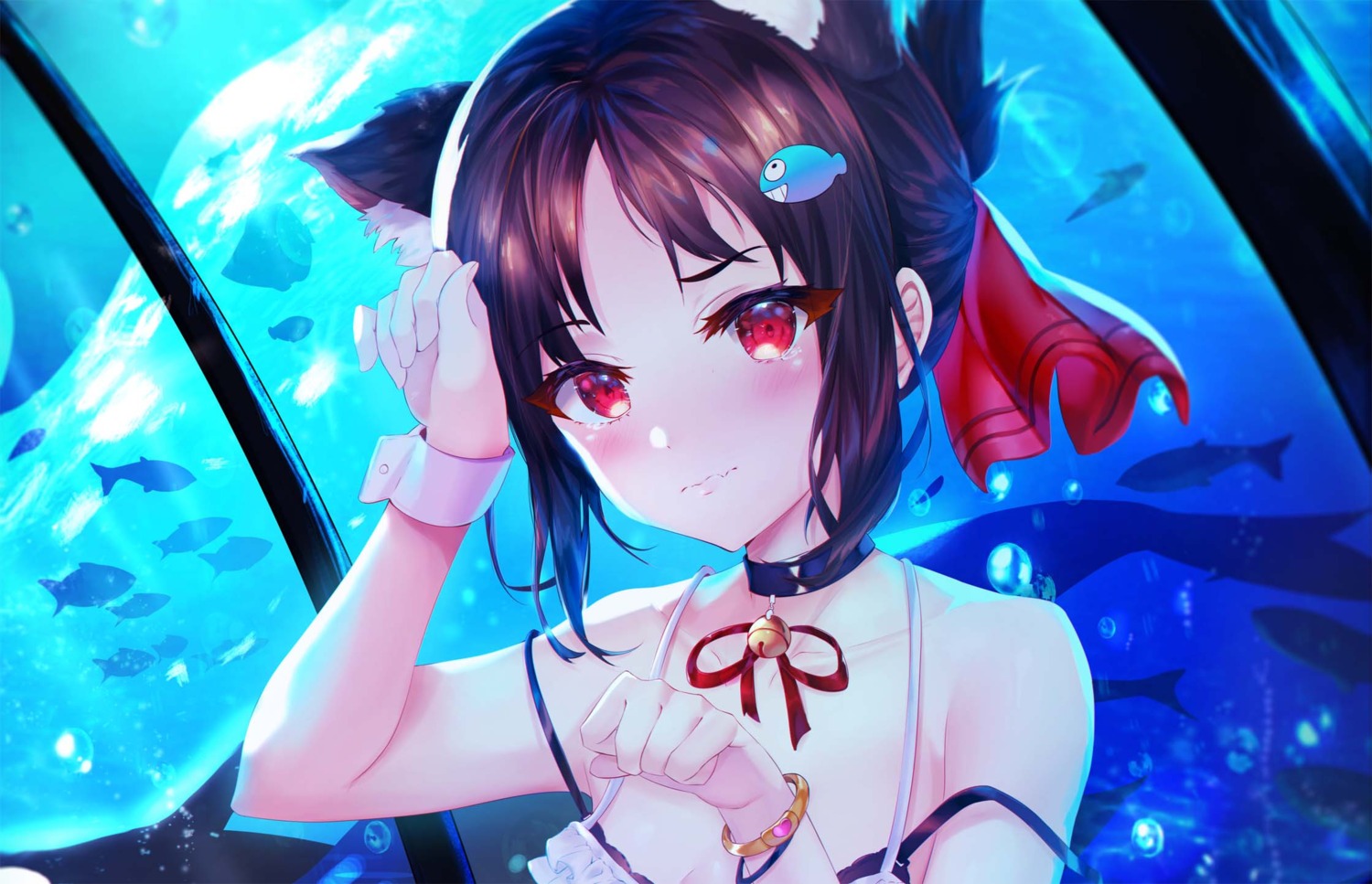 animal_ears, bra, cleavage, hitokiri_battousai, kaguya-sama_wa_kokurasetai_~tensai-tachi_no_renai_zunousen~, nekomimi, shinomiya_kaguya