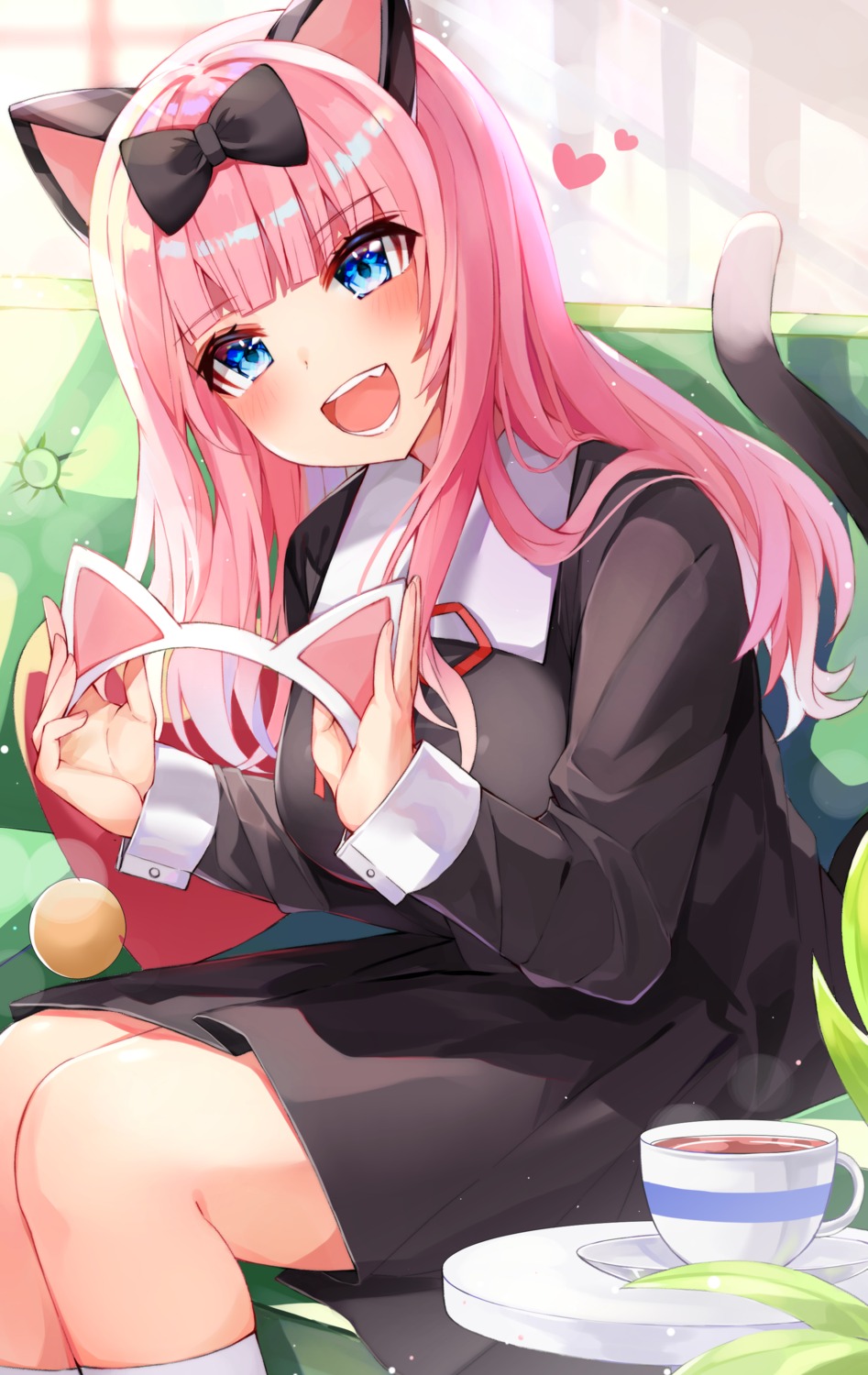 animal_ears, fujiwara_chika, kaguya-sama_wa_kokurasetai_~tensai-tachi_no_renai_zunousen~, machamochi, nekomimi, seifuku, tail