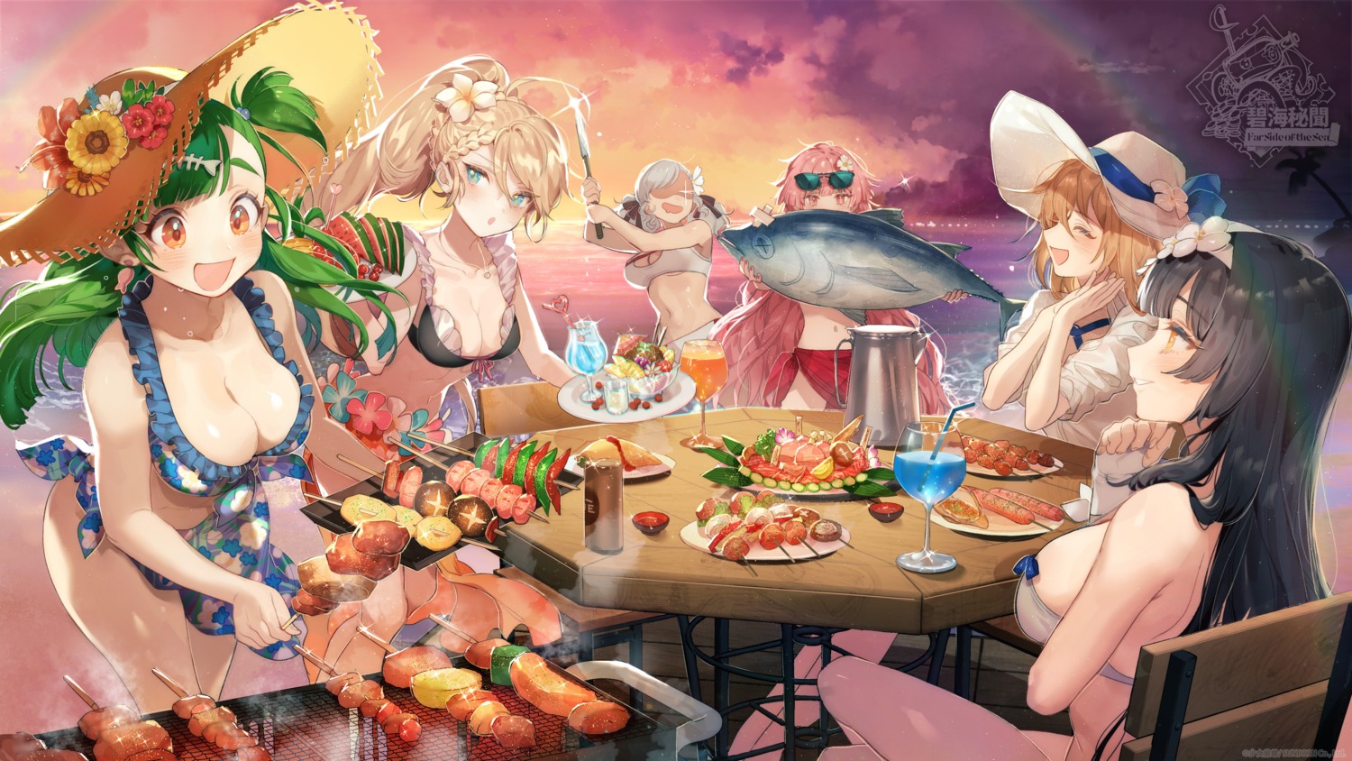 bikini, g28_(girls_frontline), g36_(girls_frontline), girls_frontline, megane, ntw-20_(girls_frontline), qbz-95_(girls_frontline), spas-12_(girls_frontline), springfield_(girls_frontline), swimsuits, tagme