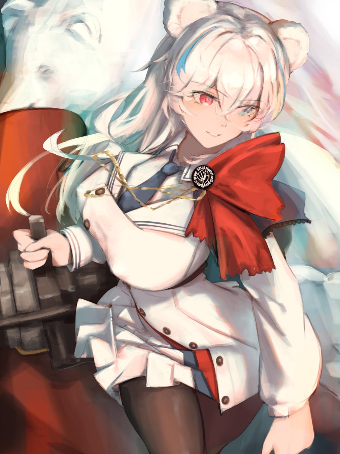 animal_ears, arknights, eyyy, pantyhose, rosa_(arknights), uniform