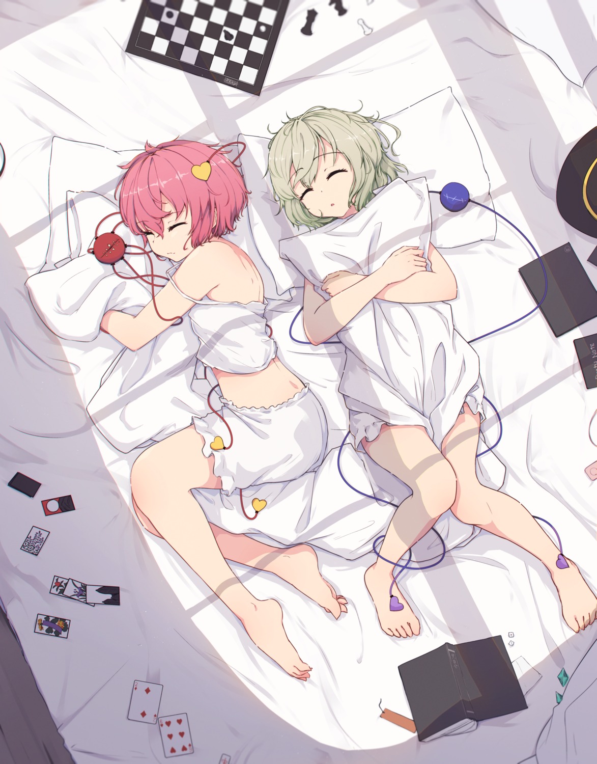 bloomers, komeiji_koishi, komeiji_satori, lingerie, senzaicha_kasukadoki, touhou