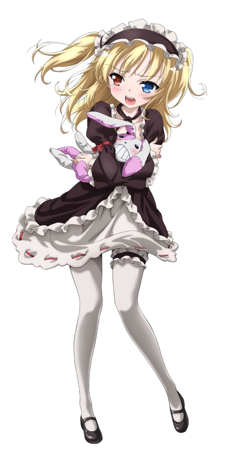 boku_wa_tomodachi_ga_sukunai, garter, gothic_lolita, hasegawa_kobato, heterochromia, lolita_fashion, pantyhose, skirt_lift