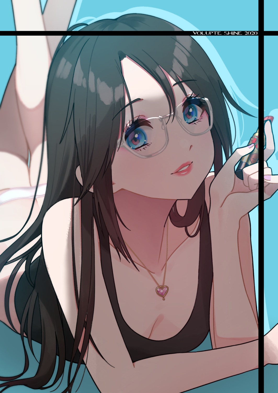 cleavage, maou_(demonlord), megane, mitsumine_yuika, pantsu, the_idolm@ster, the_idolm@ster_shiny_colors