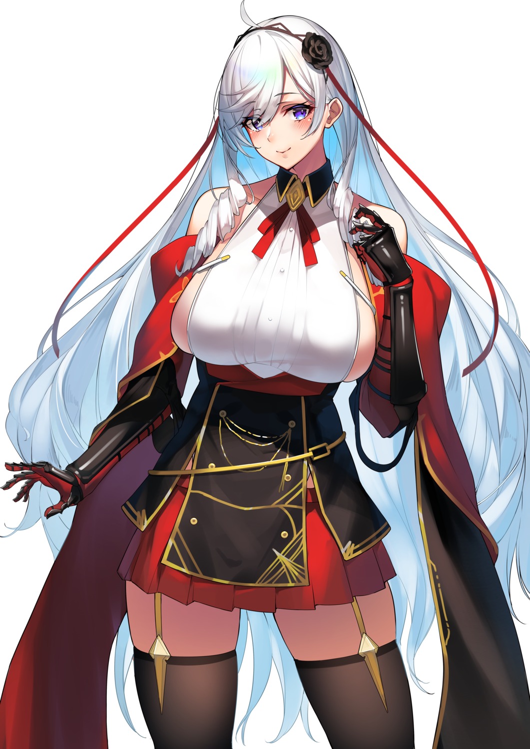 algerie_(azur_lane), azur_lane, no_bra, stockings, thighhighs, uniform, yamanokami
