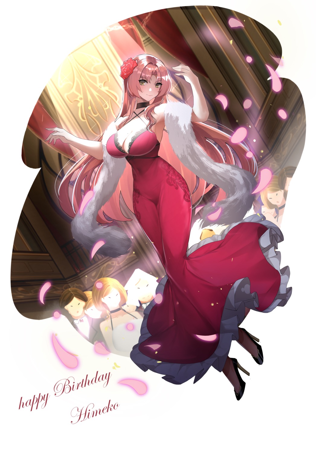 benghuai_xueyuan, cleavage, dress, heels, honkai_impact, murata_himeko, na2cl