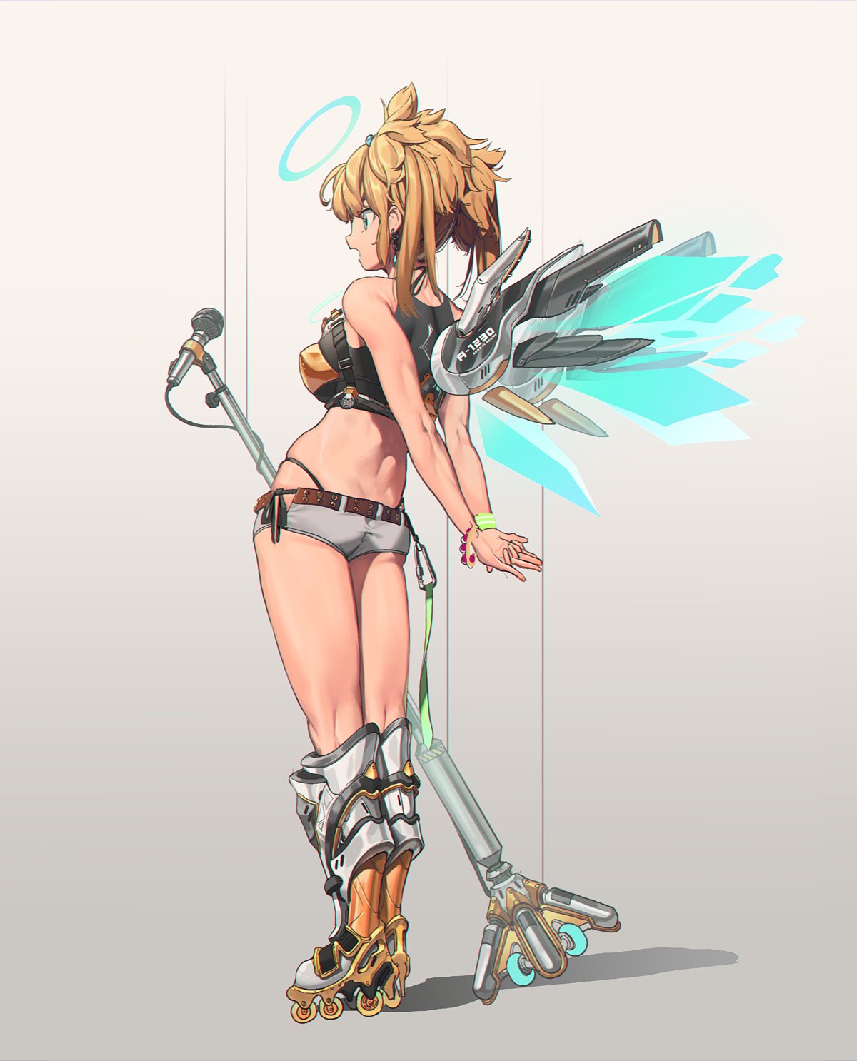 angel, ass, bikini_armor, ihobus, wings