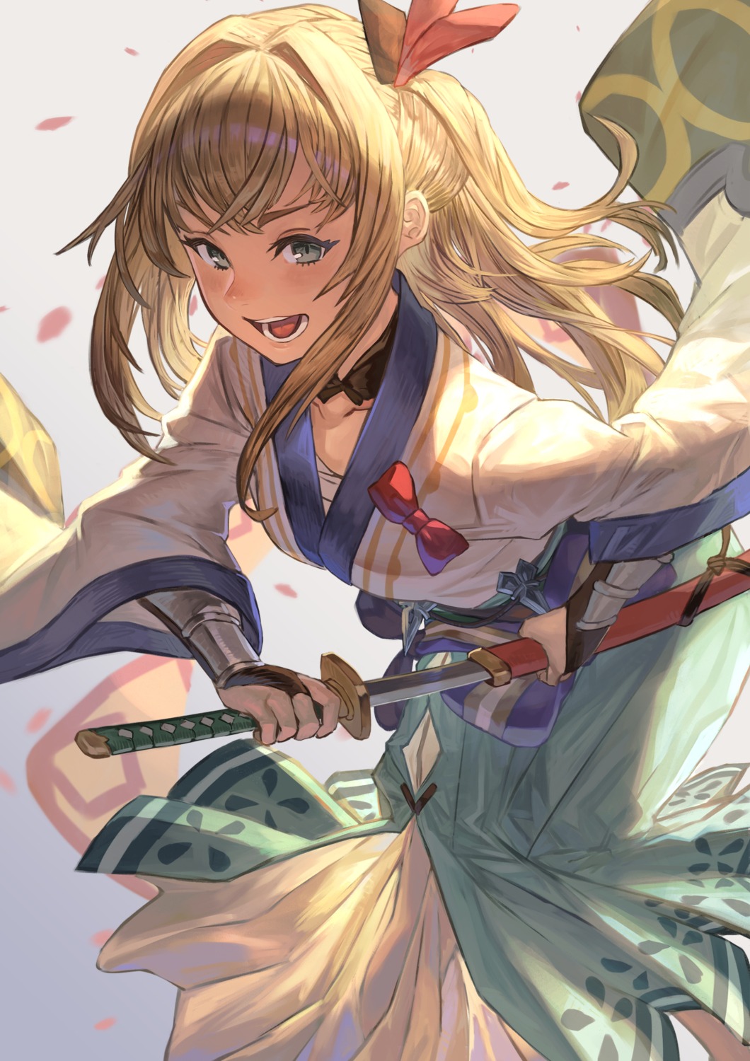 granblue_fantasy, japanese_clothes, konoike_(pepe_expect), sarashi, sword